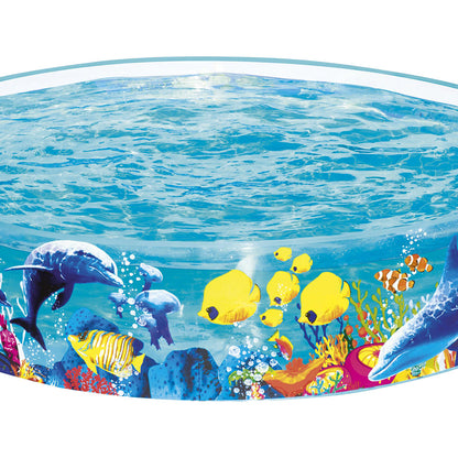Bestway Fill-n-Fun Play Pool 183x38cm Easy Setup with Marine Graphics