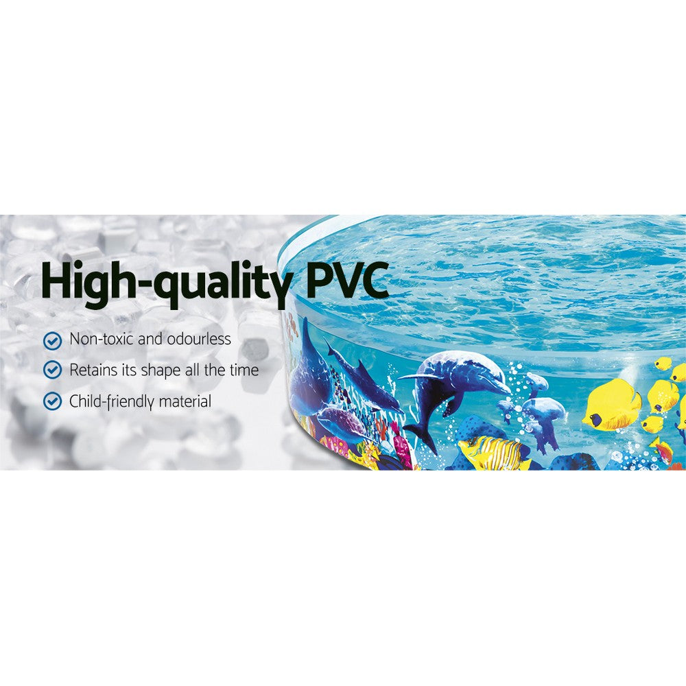 Bestway Fill-n-Fun Play Pool 183x38cm Easy Setup with Marine Graphics
