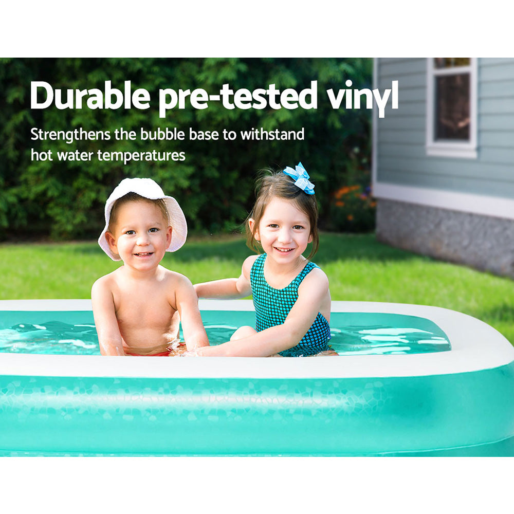 Bestway Kids Inflatable Play Pool 200x146x48cm, 450L, Easy Inflate, Sturdy Vinyl - SuperSaverAU - view 4