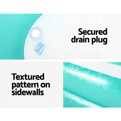 Bestway Kids Inflatable Play Pool 200x146x48cm, 450L, Easy Inflate, Sturdy Vinyl