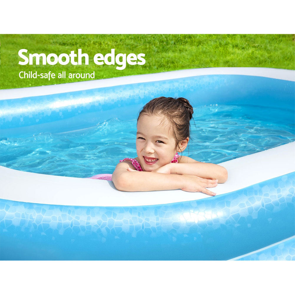 Bestway Inflatable Kids Above Ground Swimming Pool 262x175x51cm, 778L, Durable Vinyl