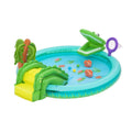 Bestway Kids Inflatable Splash Play Pool 224cm with Slide & Crocodile Toss Game - SuperSaverAU - view 3