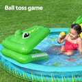 Bestway Kids Inflatable Splash Play Pool 224cm with Slide & Crocodile Toss Game - SuperSaverAU - view 5