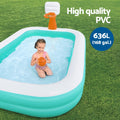Bestway Kids Inflatable Basketball Play Pool 251x168cm with Drain Valve - SuperSaverAU - view 4