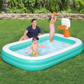 Bestway Kids Inflatable Basketball Play Pool 251x168cm with Drain Valve - SuperSaverAU - view 6
