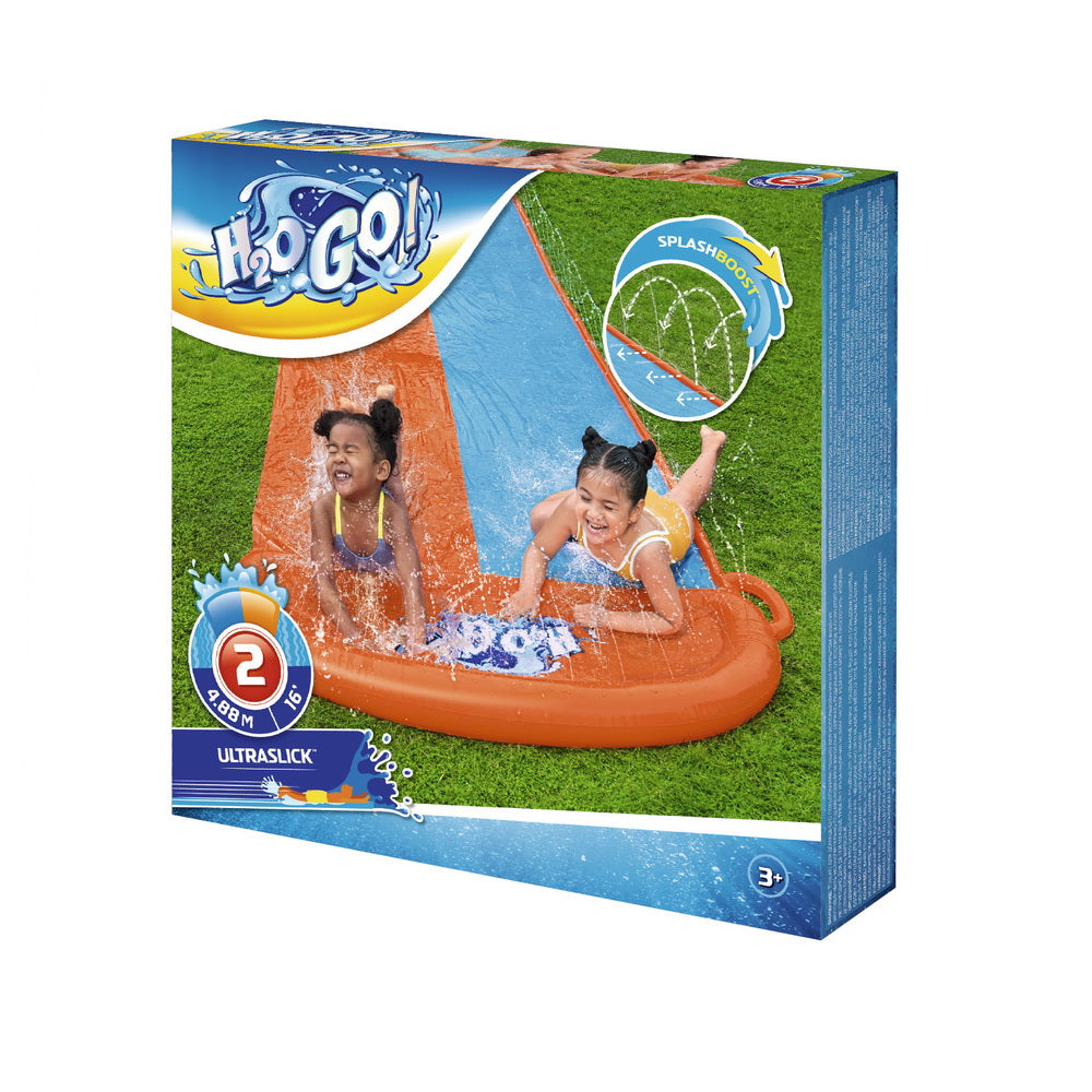 Bestway Inflatable Water Slide 4.88m with Dual Slides, Water Jets & Wet Pool - SuperSaverAU - view 3