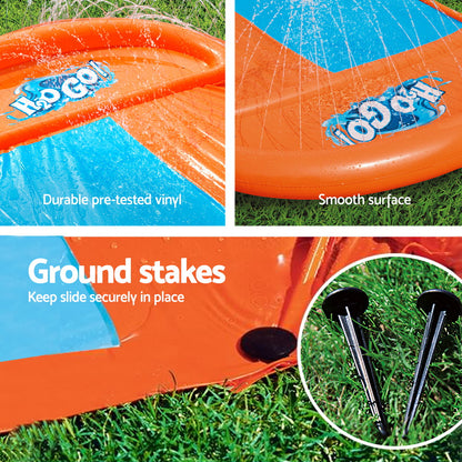 Bestway Inflatable Water Slide 4.88m with Dual Slides, Water Jets & Wet Pool