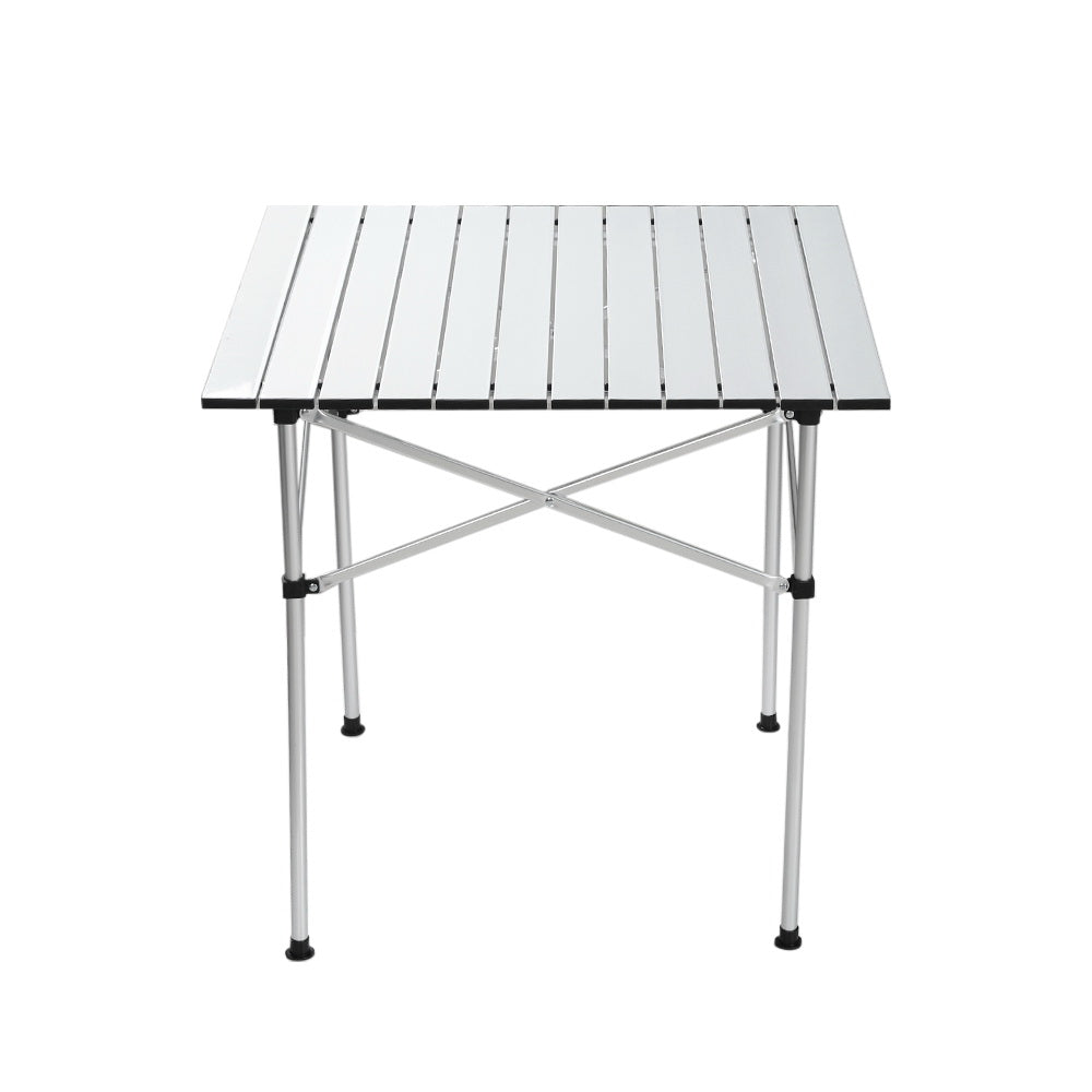 Weisshorn 70CM Folding Camping Table - Lightweight Aluminium, 30KG Capacity, Portable