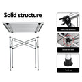 Weisshorn 70CM Folding Camping Table - Lightweight Aluminium, 30KG Capacity, Portable - SuperSaverAU - view 6