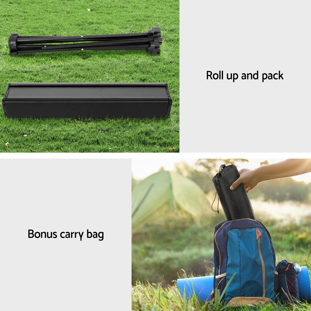 Weisshorn Folding Camping Table 40CM Aluminium Roll Up Portable 30KG Capacity - SuperSaverAU - view 6