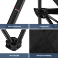 Weisshorn Folding Camping Moon Chair Portable Seat Weight Capacity 120KG Black - SuperSaverAU - view 5