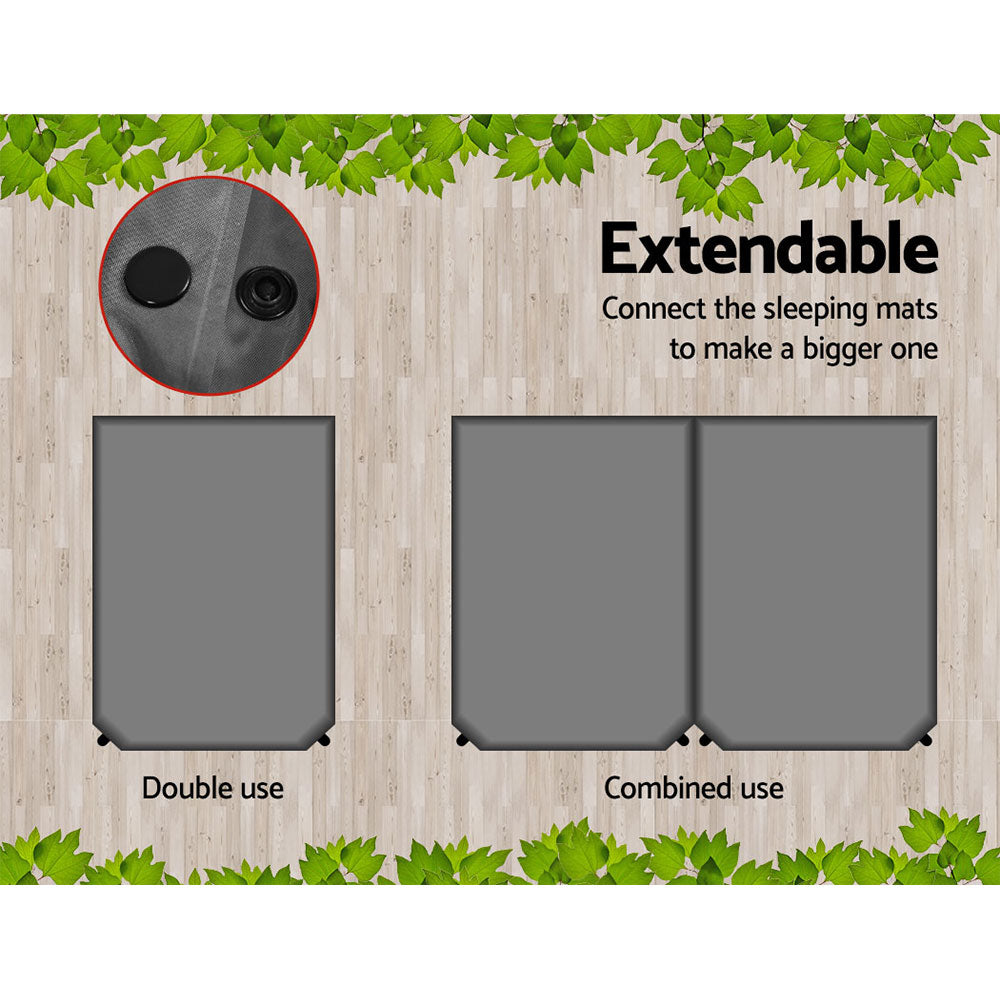 Weisshorn Double Self-Inflating Mat 199x137cm, Water Resistant, 4cm Foam - SuperSaverAU - view 3