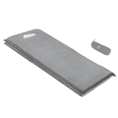 Weisshorn Self-Inflating Mat 187x66cm, 9.5cm Thick, Water Resistant, Grey