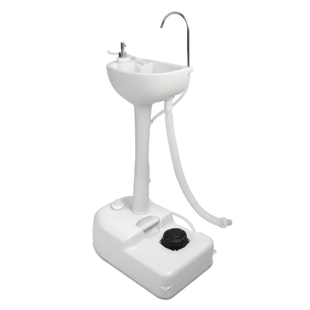 Weisshorn Portable Handwash Stand 19L with Foot Pump & Towel Rack - SuperSaverAU - view 1