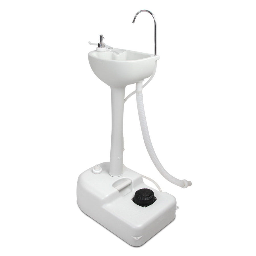 Weisshorn Portable Handwash Stand 19L with Foot Pump & Towel Rack - SuperSaverAU - view 1