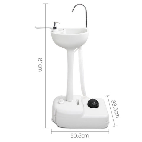 Weisshorn Portable Handwash Stand 19L with Foot Pump & Towel Rack - SuperSaverAU - view 2