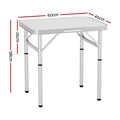 Weisshorn 60CM Adjustable Portable Camping Table - Lightweight, Rust-Resistant MDF - SuperSaverAU - view 2