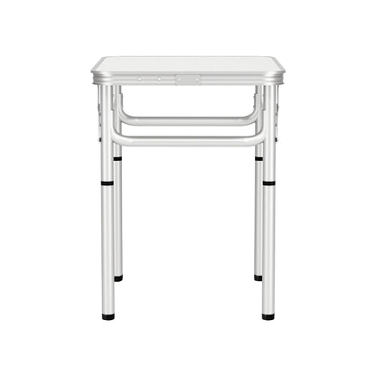 Weisshorn 60CM Adjustable Portable Camping Table - Lightweight, Rust-Resistant MDF