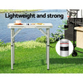 Weisshorn 60CM Adjustable Portable Camping Table - Lightweight, Rust-Resistant MDF - SuperSaverAU - view 5