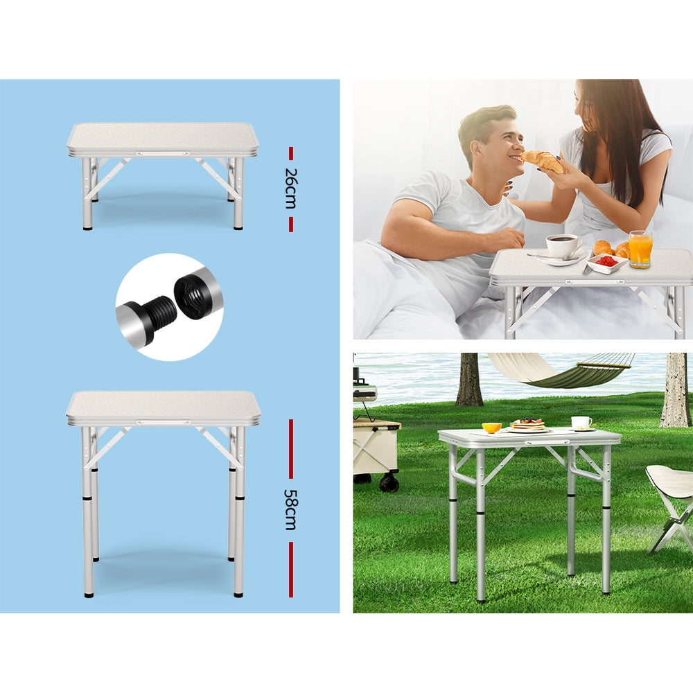 Weisshorn 60CM Adjustable Portable Camping Table - Lightweight, Rust-Resistant MDF - SuperSaverAU - view 7
