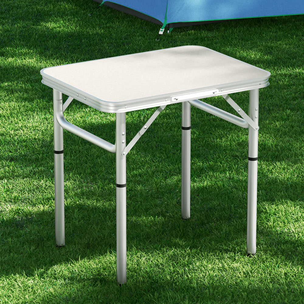 Weisshorn 60CM Adjustable Portable Camping Table - Lightweight, Rust-Resistant MDF
