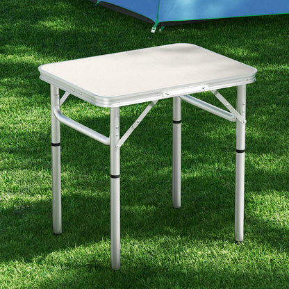Weisshorn 60CM Adjustable Portable Camping Table - Lightweight, Rust-Resistant MDF