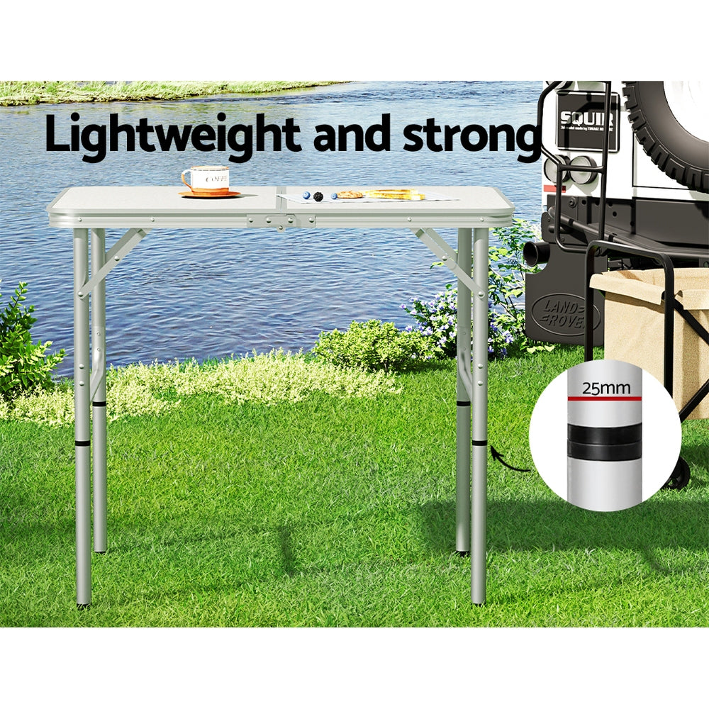 Weisshorn Folding Camping Table 90CM Adjustable Portable Lightweight Outdoor Desk