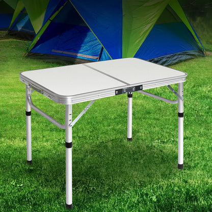 Weisshorn Folding Camping Table 90CM Adjustable Portable Lightweight Outdoor Desk
