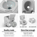 Weisshorn 20L Portable Camping Toilet - 12L Freshwater, Easy to Empty, Grey - SuperSaverAU - view 4
