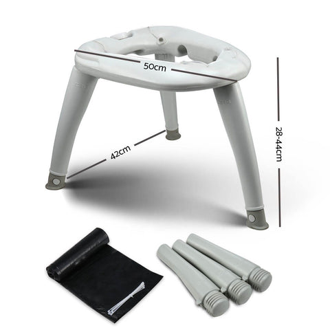 Weisshorn Portable Folding Camping Toilet 120kg Capacity with Anti-Slip Legs - SuperSaverAU - view 2