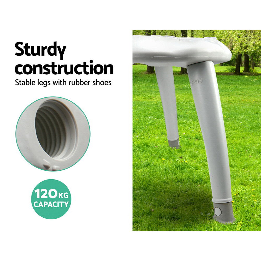 Weisshorn Portable Folding Camping Toilet 120kg Capacity with Anti-Slip Legs - SuperSaverAU - view 5