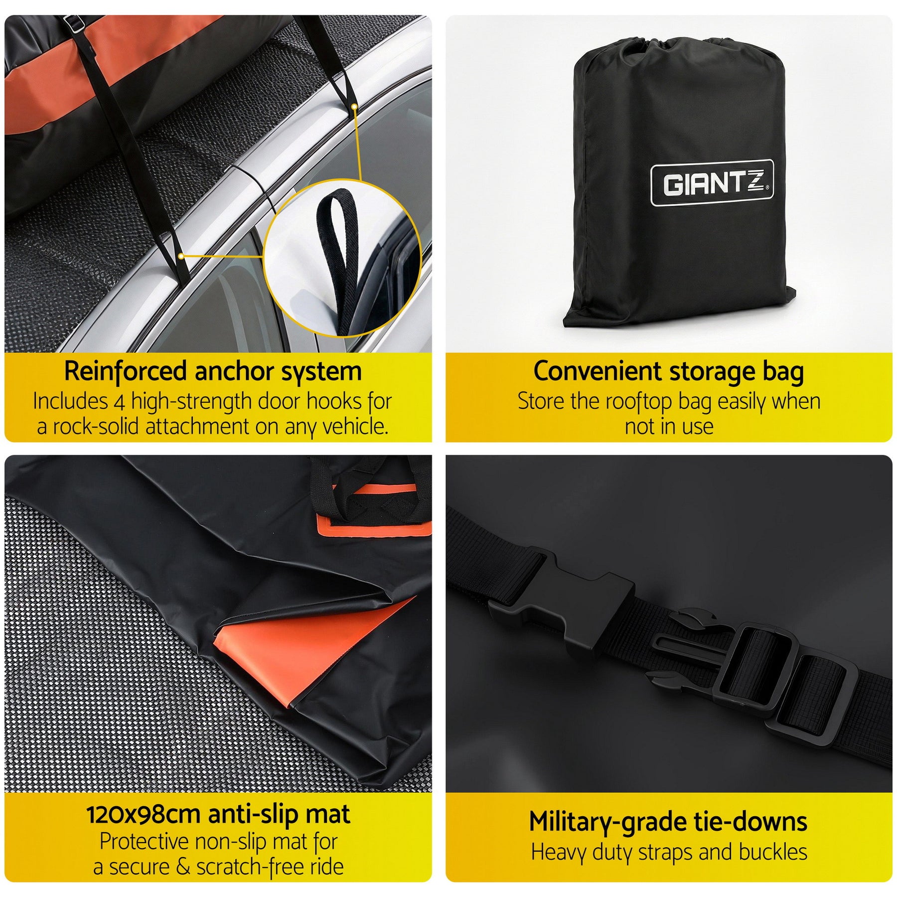 Giantz Waterproof Rooftop Cargo Bag 15 Cubic Ft
