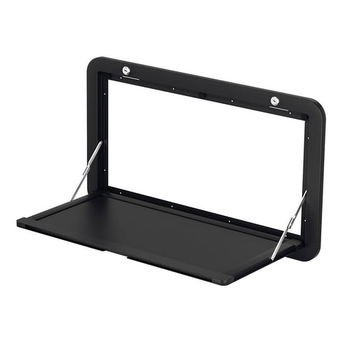 Weisshorn Caravan Table 800 x 450mm Folding Lockable Aluminium Black - SuperSaverAU - view 1