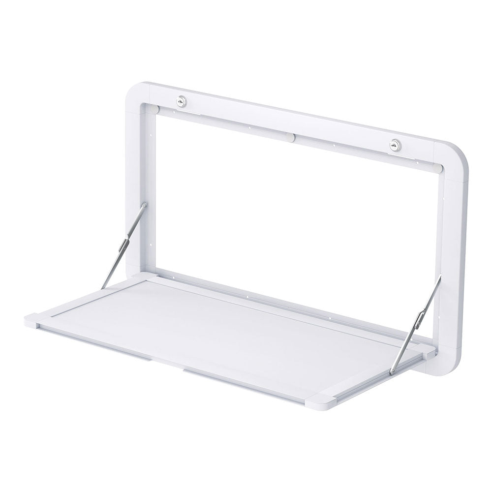 Weisshorn Caravan Table 800 x 450mm Folding Lockable White - SuperSaverAU - view 1
