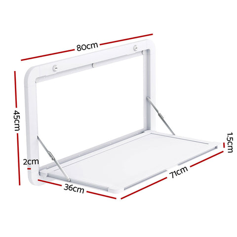 Weisshorn Caravan Table 800 x 450mm Folding Lockable White - SuperSaverAU - view 2