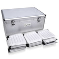 Embellir Aluminium CD Storage Case Box 500 Disks with Locks & Velvet Lining - SuperSaverAU - view 1