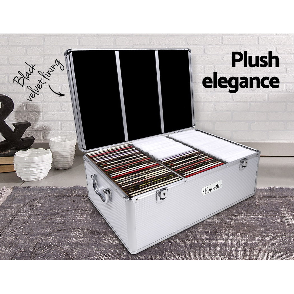 Embellir Aluminium CD Storage Case Box 500 Disks with Locks & Velvet Lining - SuperSaverAU - view 6