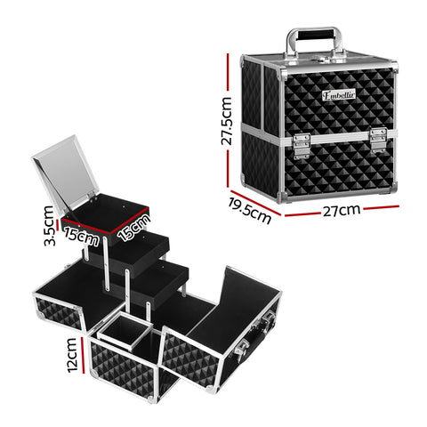 Embellir Makeup Case Beauty Organiser Bag Travel Large Cosmetic Storage Portable - SuperSaverAU - view 2