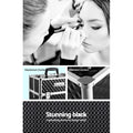 Embellir Portable Cosmetic Beauty Makeup Case - Diamond Black - SuperSaverAU - view 5
