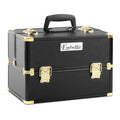 Embellir Portable Cosmetic Beauty Makeup Case - Black & Gold - SuperSaverAU - view 1