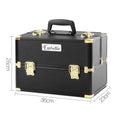 Embellir Portable Cosmetic Beauty Makeup Case - Black & Gold - SuperSaverAU - view 2