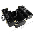 Embellir Portable Cosmetic Beauty Makeup Case - Black & Gold - SuperSaverAU - view 3