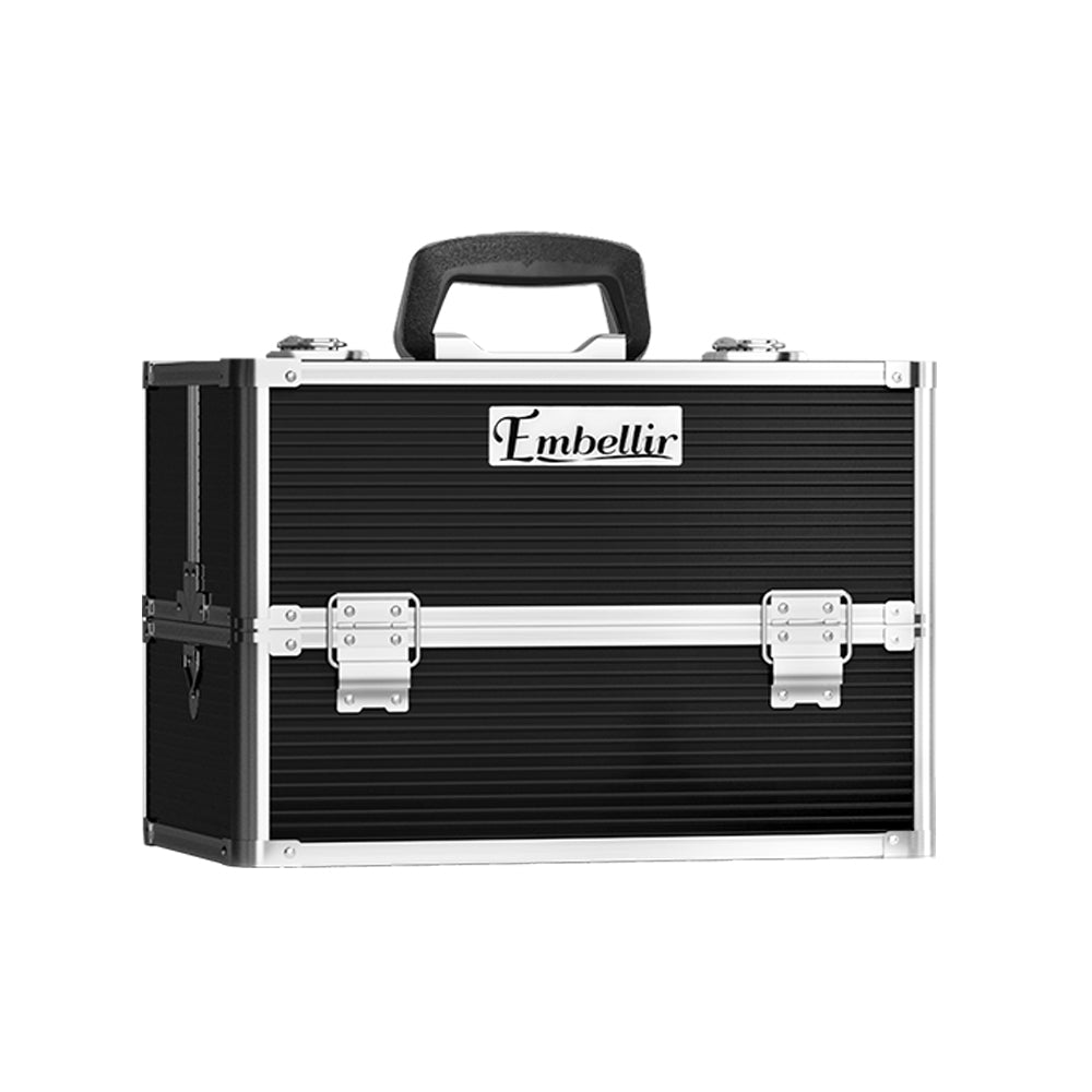 Embellir Portable Cosmetic Beauty Makeup Case- Black - SuperSaverAU - view 1