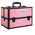 Embellir Portable Cosmetic Beauty Makeup Case - Diamond Pink - SuperSaverAU - view 1