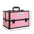 Embellir Portable Cosmetic Beauty Makeup Case - Diamond Pink - SuperSaverAU - view 2