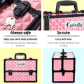 Embellir Portable Cosmetic Beauty Makeup Case - Diamond Pink - SuperSaverAU - view 4