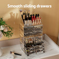 Embellir Makeup Case Acrylic Cosmetic Organizer Storage Box Jewellery Holder - SuperSaverAU - view 5