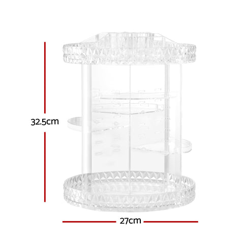 Embellir Makeup Case Acrylic Rotating Cosmetic Organizer Storage Display Holder - SuperSaverAU - view 2