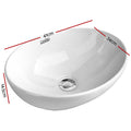 Cefito Bathroom Basin Ceramic Vanity Sink Hand Wash Bowl 41x34cm - SuperSaverAU - view 2