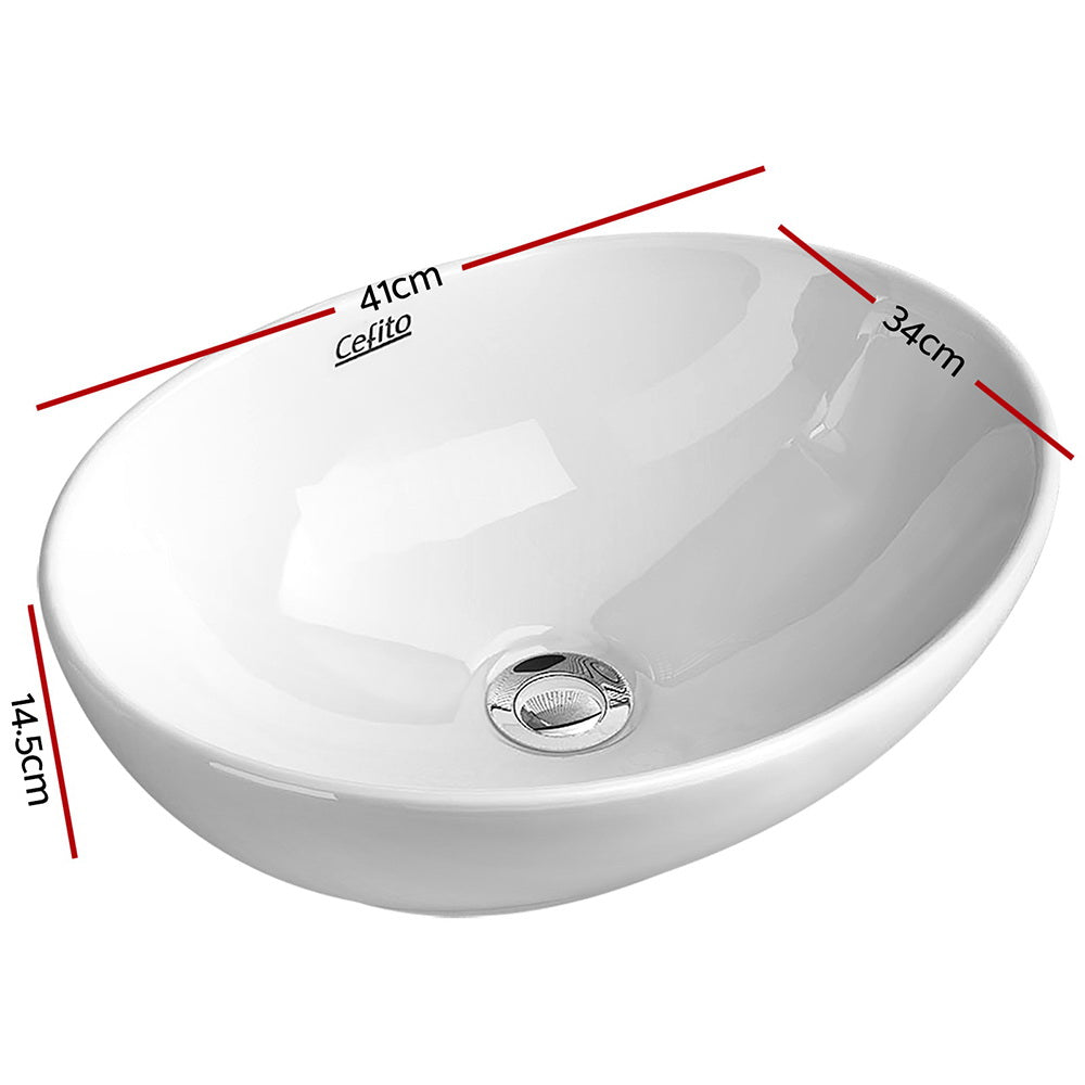 Cefito Bathroom Basin Ceramic Vanity Sink Hand Wash Bowl 41x34cm - SuperSaverAU - view 2